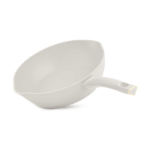  FTV-0060, Sartén honda con 2 bocas 28cm, Crema Mate Dorada, sartén honda 28 cm, sartén, sartén honda, sartén, utensilios de cocina, cocina