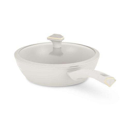  FTV-0061, Sartén honda con tapa 24cm, Dorado crema mate, Sartén honda 24 cm, Sartén, Sartén honda, Sartén honda con tapa, Sartén, Batería de cocina, Cocina