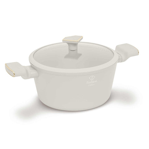  FTV-0069,Cacerola con tapa 24cm,Oro crema mate,cacerola 24 cm,cacerola,olla,cacerola con tapa,utensilios de cocina,cocina