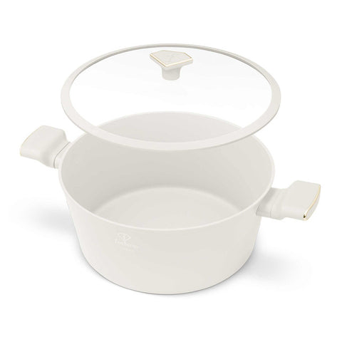  FTV-0071,Cacerola con tapa 30cm,Oro crema mate,cacerola 30 cm,cazuela,olla,cacerola con tapa,utensilios de cocina,cocina