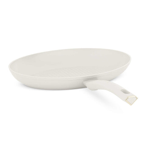  FTV-0072, Sartén para pescado 35x25cm, Crema Mate Dorada, sartén para pescado, sartén para parrilla, sartén, sartén