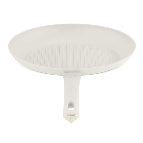  FTV-0072, Sartén para pescado 35x25cm, Crema Mate Dorada, sartén para pescado, sartén para parrilla, sartén, sartén