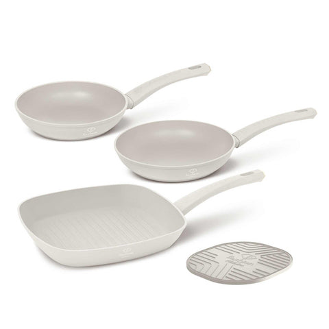  FTV-0076, juego de 4 sartenes, dorado mate, juego de 4 sartenes b., sartén, juego de sartenes, sartén, juego de sartenes, sartén para parrilla, utensilios de cocina, cocina