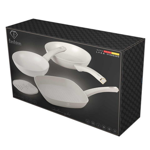  FTV-0076, juego de 4 sartenes, dorado mate, juego de 4 sartenes b., sartén, juego de sartenes, sartén, juego de sartenes, sartén para parrilla, utensilios de cocina, cocina