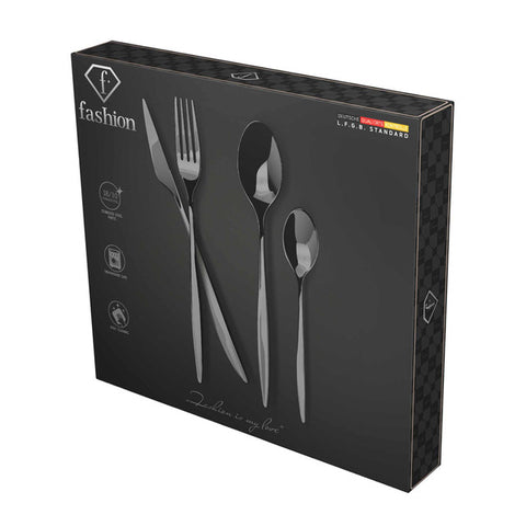  FTV-0081, Juego de cubiertos de 24 piezas con espejo, plateado, juego de cubiertos de 24 piezas, juego de cubiertos, cubiertos, espejo