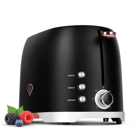  FTV-0111, Tostadora, Negro Oro Rosa, Eléctrica, Dos Rebanadas