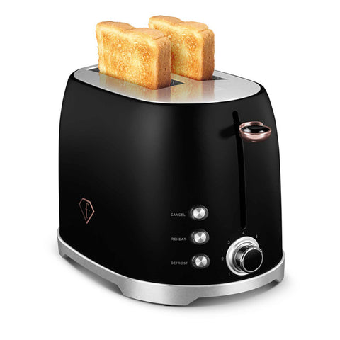  FTV-0111, Tostadora, Negro Oro Rosa, Eléctrica, Dos Rebanadas