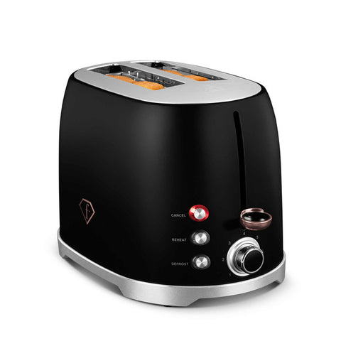  FTV-0111, Tostadora, Negro Oro Rosa, Eléctrica, Dos Rebanadas