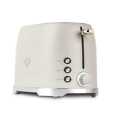  FTV-0112, Tostadora, Crema Dorada, Eléctrica, Dos Rebanadas