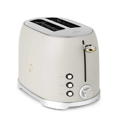  FTV-0112, Tostadora, Crema Dorada, Eléctrica, Dos Rebanadas