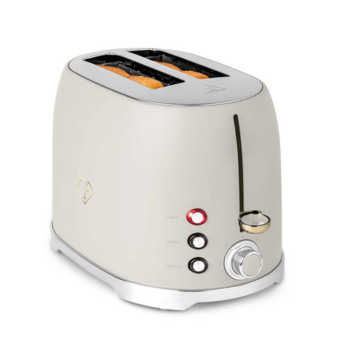  FTV-0112, Tostadora, Crema Dorada, Eléctrica, Dos Rebanadas