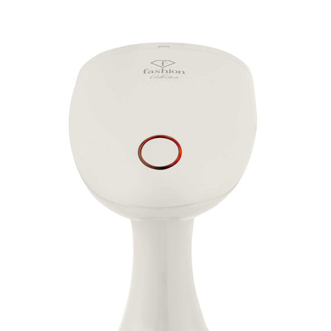 Product image of Handheld steamer. Part of the MATTE CREAM- GOLD . Features: • 220-240V, 50/60Hz, 1500 W • Steam panel with ceramic coating • Removable water tank capacity: 220 ml • Length of power cord: 1,9 m • Color: cream.... (Studio view). Official Berlinger Haus product, boosted by Promintra sl.