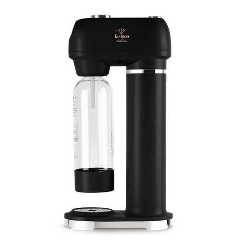Product image of Soda maker with 2bottles and barometer universal CO2cylinders size. Part of the MATTE BLACK- ROSE GOLD . Features: • Material: stainless steel, pp • Size: 43,5*22*12 cm • 2 pcs pp bottle with cup: 1,0L and 0,5L • Universal, standard CO2 cylinders size (not inclu.... (Studio view). Official Berlinger Haus product, boosted by Promintra sl.