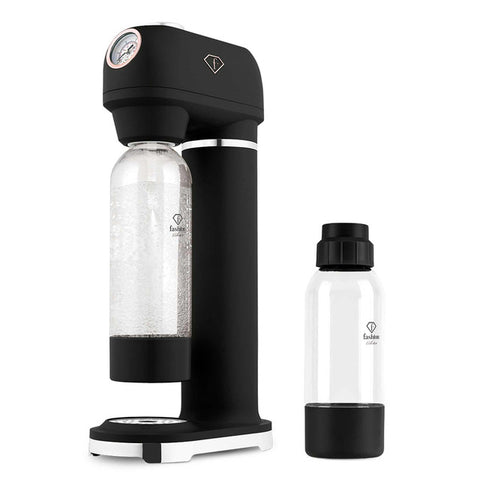 FTV-0129, Màquina de refrescos amb 2 ampolles i baròmetre, Negre mat or rosa, màquina de refrescos, barra de refrescos, aigua amb gas, aigua amb gas