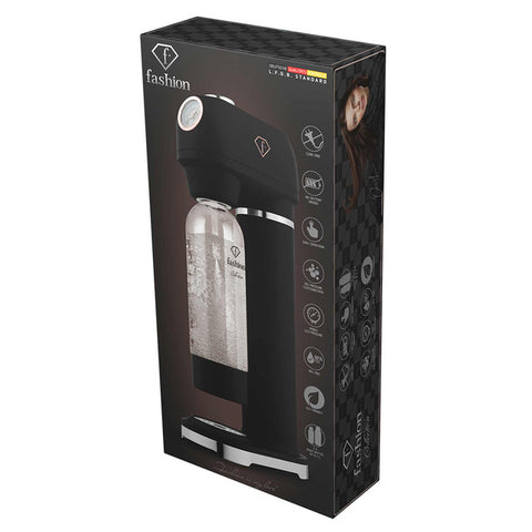 FTV-0129, Màquina de refrescos amb 2 ampolles i baròmetre, Negre mat or rosa, màquina de refrescos, barra de refrescos, aigua amb gas, aigua amb gas