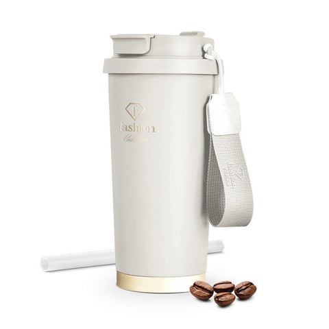 FTV-0131, Tassa de cafè 0,5L, Crema Mate Daurada, Tassa de cafè, Tassa de cafè de viatge, Ampolla, Flascó