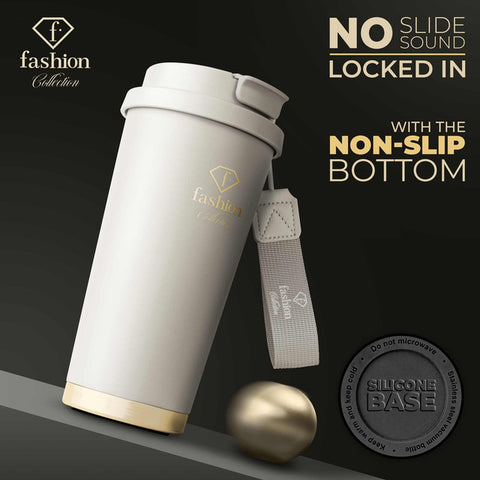 FTV-0131, Tassa de cafè 0,5L, Crema Mate Daurada, Tassa de cafè, Tassa de cafè de viatge, Ampolla, Flascó