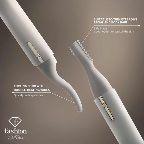  Rizador de pestañas con calor y afeitadora eléctrica 2 en 1