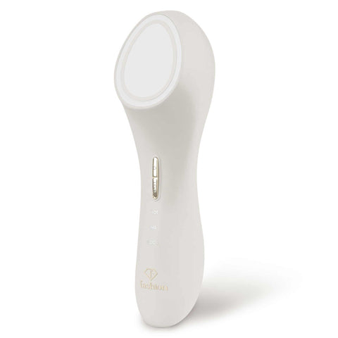 Product image of Hot and cool skin revitalizer. Part of the MATTE CREAM- GOLD . Features: • Size: 169*51*49 mm • Accessories: • Type C charging cable • Wiping cloth • Travel bag • Color: cream- gold. (Studio view). Official Berlinger Haus product, boosted by Promintra sl.