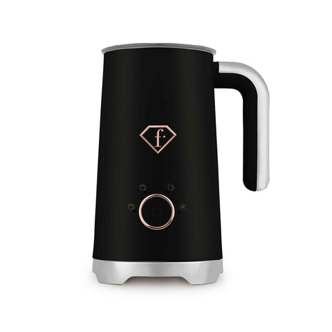 Product image of Milk frother. Part of the MATTE BLACK- ROSE GOLD . Features: • Material: stainless steel, plastic • Capacity for heating: 300 ml • Capacity for foaming: 160 ml • Voltage: 220-240V, 50/60Hz • Power: 400W • 2 p.... (Studio view). Official Berlinger Haus product, boosted by Promintra sl.