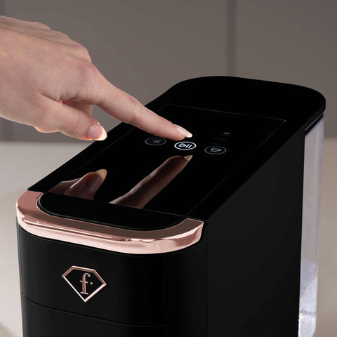  Cafetera de cápsulas 4 en 1 FTV-0157, color negro y oro rosa, eléctrica