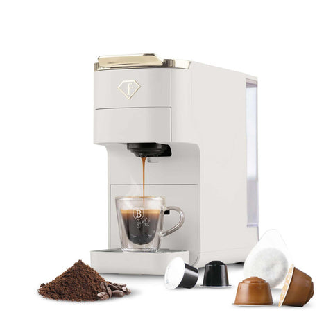  Cafetera de cápsulas 4 en 1 FTV-0158, color crema dorado, cafetera de cápsulas, eléctrica, cafetera eléctrica