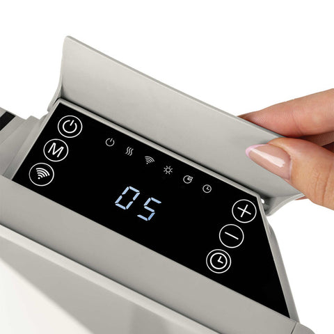  FTV-0164, Calentador eléctrico de panel de vidrio, Crema dorada, Calentador de panel de vidrio, eléctrico