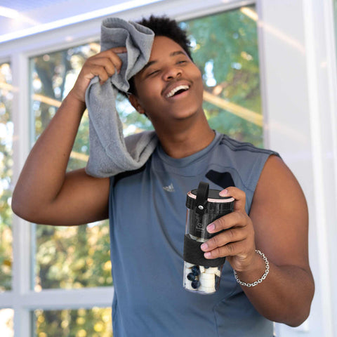  FTV-0176, Mini licuadora con USB, Negro Oro Rosa, Licuadora USB, Carga eléctrica/Cable tipo C, Licuadora, Batidora, Turmix