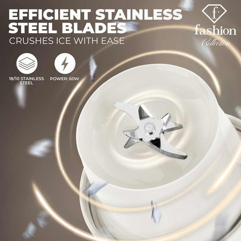  FTV-0177, Mini licuadora con USB, color crema dorado, licuadora USB, carga eléctrica/cable tipo C, licuadora, batidora, turmix