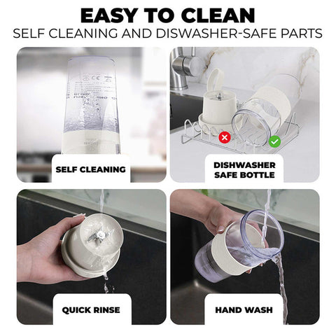  FTV-0177, Mini licuadora con USB, color crema dorado, licuadora USB, carga eléctrica/cable tipo C, licuadora, batidora, turmix