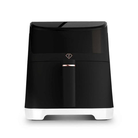  FTV-0183, Freidora de aire de 6 l, color negro y oro rosa, eléctrica, digital, sin aceite