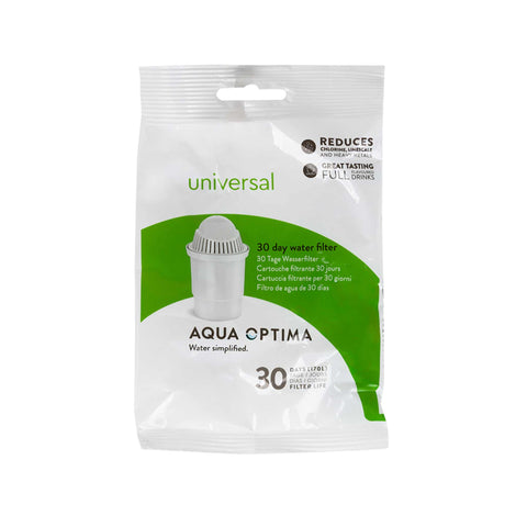 Product image of . Part of the MATTE BLACK- ROSE GOLD/MATTE CREAM- GOLD . Features: • Material: plastic • 1 pcs AQUA OPTIMA universal water filter for FTV-0187 and FTV-0188 hot water dispenser • Color: white. (Studio view). Official Berlinger Haus product, boosted by Promintra sl.