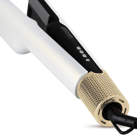 Product image of Hair straightener with dryer 2in1 with BLDC motor (5x stronger motor). Features: • 220-240V, 50/60 Hz, 1000W • BLDC motor (5x stronger motor) • Maximum temperature: 230℃ • 18*100 mm heating plate with ceramic coating • Accessory.... (Studio view). Official Berlinger Haus product, boosted by Promintra sl.