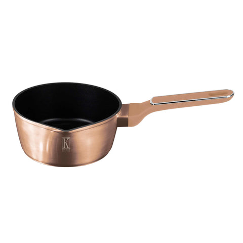  KI-1023, Cacerola con tapa 16cm, Oro rosa, Cacerola 16 cm b., Cacerola, Cacerola con tapa, Batería de cocina, Cocina, Ollas y cazuelas, Cacerola
