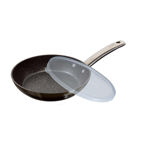 Sartén, sartén, utensilios de cocina, cocina, utensilios de cocina inteligentes, sartén de 28 cm, negra, LP-BH-102L