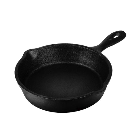 Sartén de hierro fundido, utensilios de cocina, cocina, picnic, hierro fundido, sartén de 15 cm, negra, BH/6534, LP-BH-187