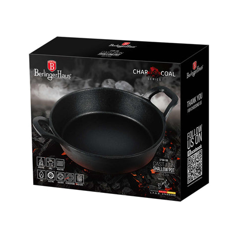  LP,BH,188,BH/6536, Olla baja de hierro fundido de 18 cm, Negra, para exterior, Olla baja de 18 cm, Hierro fundido, Olla baja, Utensilios de cocina, Cocina, Picnic, Ollas y cazuelas