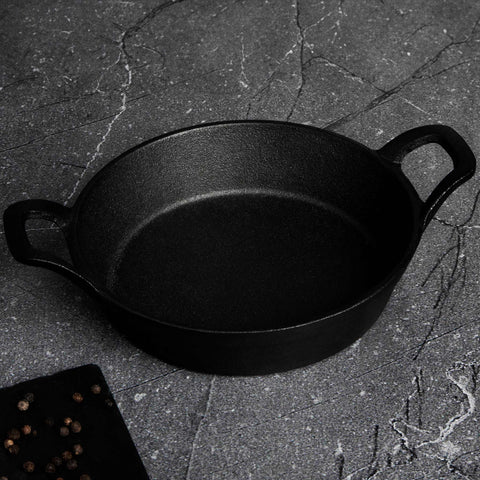  LP,BH,188,BH/6536, Olla baja de hierro fundido de 18 cm, Negra, para exterior, Olla baja de 18 cm, Hierro fundido, Olla baja, Utensilios de cocina, Cocina, Picnic, Ollas y cazuelas