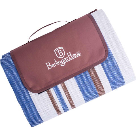  LP,BH,193,BH/8645, Manta de picnic, Marrón, Azul, Blanco, Exterior, Exterior y Camping