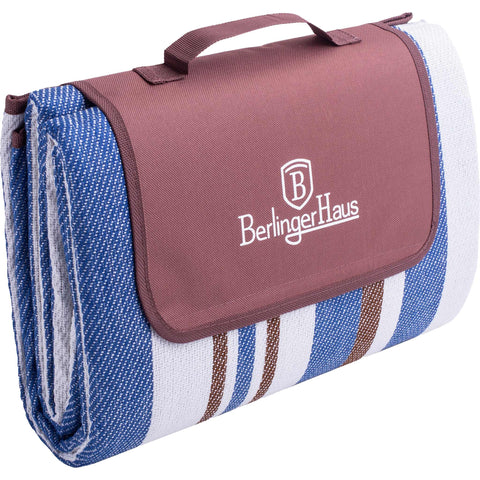  LP,BH,193,BH/8645, Manta de picnic, Marrón, Azul, Blanco, Exterior, Exterior y Camping