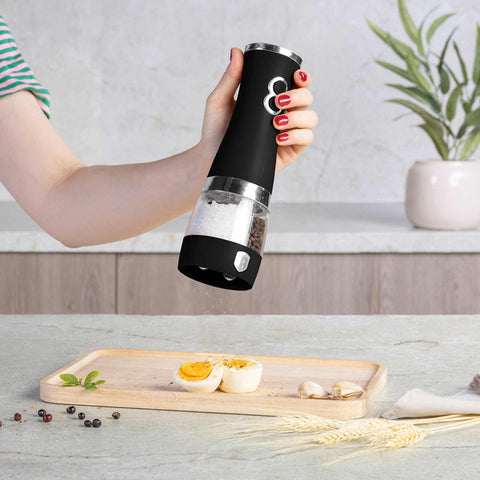  LP-BH-260, molinillo eléctrico de sal y pimienta 2 en 1, negro mate, molinillo de sal y pimienta 2 en 1, eléctrico/batería, molinillo eléctrico de sal y pimienta, 2 en 1, molinillo de sal y pimienta