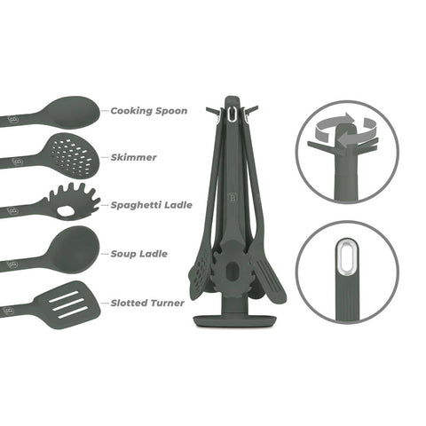  LP,BH,265,Juego de herramientas de cocina de 6 piezas con soporte,Verde mate,Juego de herramientas de cocina de 6 piezas con soporte,Juego de herramientas de cocina,Herramientas de cocina,Utensilios de cocina,Utensilios de cocina,Aparatos de cocina,Cucharón para sopa,Cuchara para cocinar,Espumadera,Cucharón para espaguetis,Volteador ranurado,Soporte,Juego de utensilios