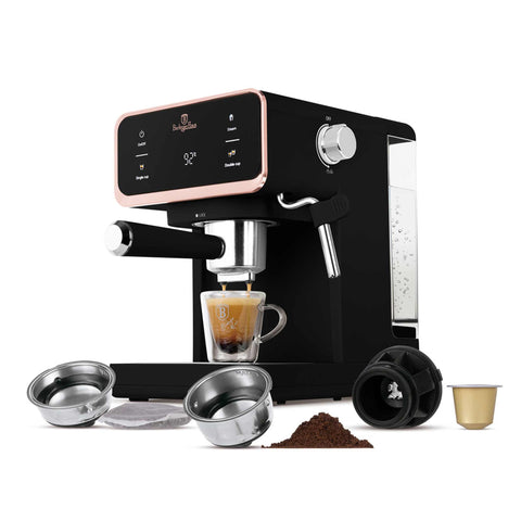  LP-BH-236,Cafetera digital 3 en 1,Negro,Oro rosa,Cafetera eléctrica,Cafetera eléctrica con espumador de leche,Electrodomésticos,Cafetera