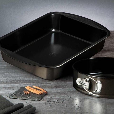  LP,KL,119P,Juego de 2 moldes para hornear,Negro,Utensilios para hornear,Juego de moldes para hornear,Hornear,Molde desmontable redondo,Asador,Molde para hornear