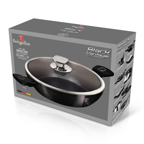  LP,KL,135P,Olla baja con tapa 28cm,Negro,Olla baja 28 cm,Olla baja,Olla baja con tapa,Olla,Utensilios de cocina,Cocina,Ollas y cazuelas