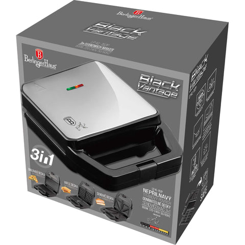  LP,KL,152P, sandwichera 3 en 1 con placas desmontables, acero inoxidable, sandwichera 3 en 1, eléctrica, sandwichera eléctrica, prensa para paninis, panini maker, parrilla, waflera, multifuncional, electrodomésticos de cocina, sandwichera