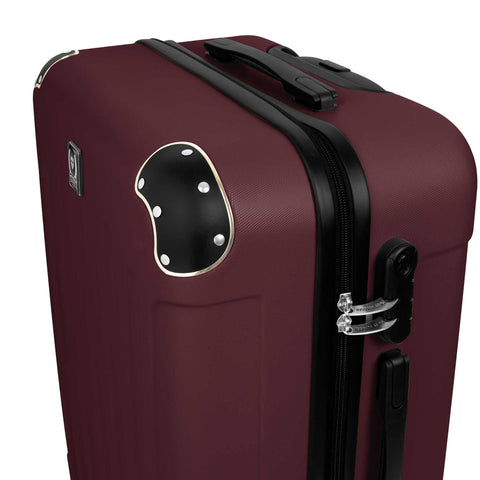  SF-5002, juego de maletas de 3 piezas, Burdeos, dorado, juego de maletas de 3 piezas, viaje, maleta, juego de maletas