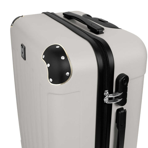  SF-5003, juego de maletas de 3 piezas, color crema y dorado, juego de maletas de 3 piezas, maleta de viaje, juego de maletas