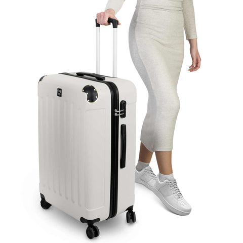  SF-5003, juego de maletas de 3 piezas, color crema y dorado, juego de maletas de 3 piezas, maleta de viaje, juego de maletas