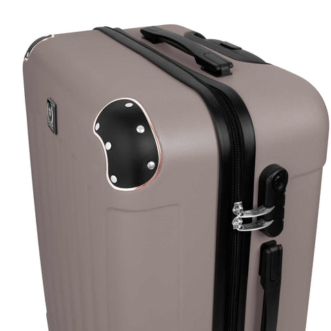  SF-5004, juego de maletas de 3 piezas, color topo, oro rosa, juego de maletas de 3 piezas, viaje, maleta, juego de maletas